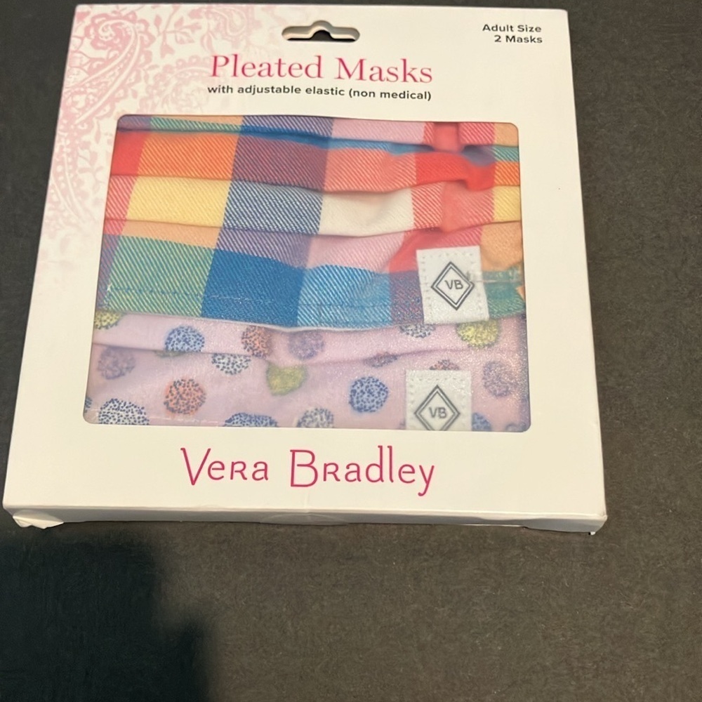 2 Pleated Vera Bradley Masks